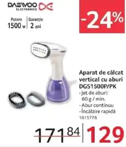 Selgros Aparat de călcat vertical cu aburi DGS1500P/PK Ofertă