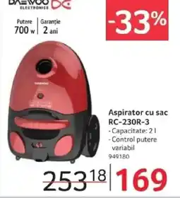 Selgros Aspirator cu sac RC-230R-3 Ofertă
