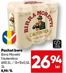 PROFI Pachet bere Birra Moretti l'autentica Ofertă