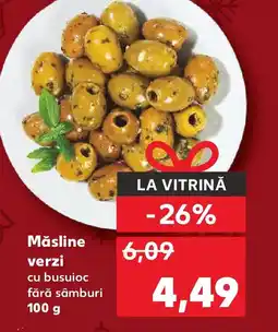 Kaufland Măsline verzi cu busuioc fără sâmburi Ofertă