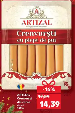 Kaufland ARTIZAL Crenvursti din carne Ofertă