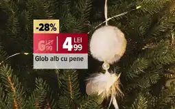 Carrefour Glob alb cu pene Ofertă