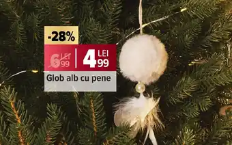 Carrefour Glob alb cu pene Ofertă
