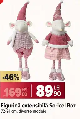 Carrefour Figurinǎ extensibilă Șoricel Roz Ofertă