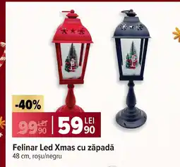 Carrefour Felinar Led Xmas cu zăpadăǎ Ofertă