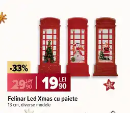 Carrefour Felinar Led Xmas cu paiete Ofertă