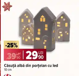 Carrefour Căsuță albă din porţelan cu led Ofertă