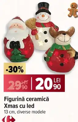 Carrefour Figurinǎ ceramică Xmas cu led Ofertă