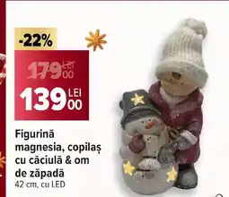 Carrefour Figurinǎ magnesia, copilaș cu căciulă & om de zăpadă Ofertă