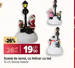 Carrefour Scenă de iarnă, cu felinar cu led Ofertă