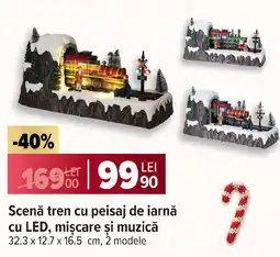 Carrefour Scenă tren cu peisaj de iarnă cu LED, mişcare şi muzică Ofertă