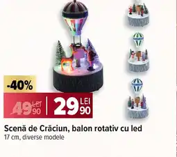 Carrefour Scenă de Crăciun, balon rotativ cu led Ofertă