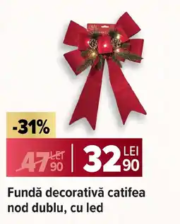 Carrefour Fundǎ decorativă catifea nod dublu, cu led Ofertă