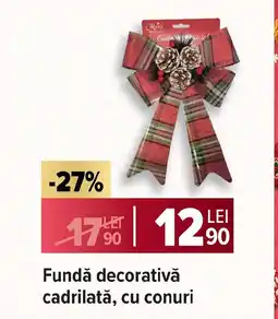 Carrefour Fundǎ decorativă cadrilată, cu conuri Ofertă