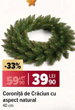 Carrefour Coroniță de Crăciun cu aspect natural Ofertă