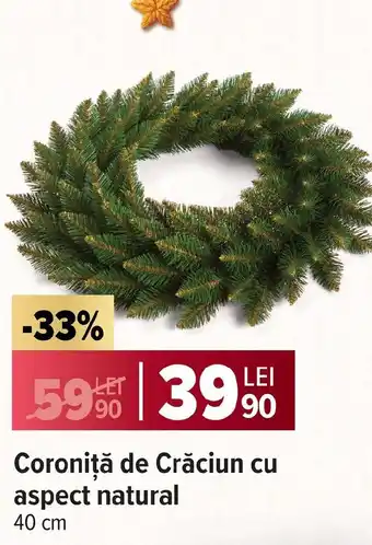 Carrefour Coroniță de Crăciun cu aspect natural Ofertă