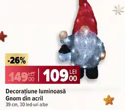 Carrefour Decoraţiune luminoasă Gnom din acril Ofertă
