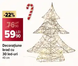 Carrefour Decoraţiune brad cu 30 led-uri Ofertă