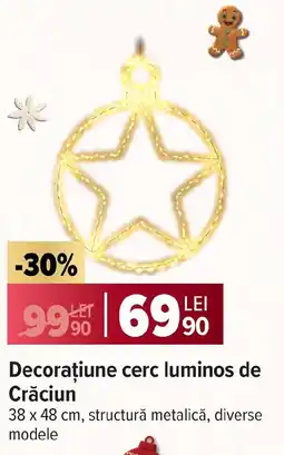 Carrefour Decoraţiune cerc luminos de Crăciun Ofertă