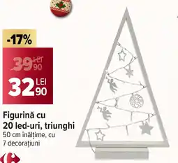 Carrefour Figurină cu 20 led-uri, triunghi Ofertă