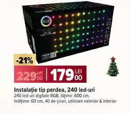 Carrefour Instalaţie tip perdea, 240 led-uri Ofertă
