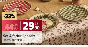Carrefour Set 4 farfurii desert Ofertă