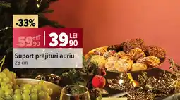 Carrefour Suport prăjituri auriu Ofertă