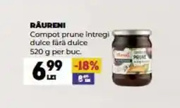 Annabella RAURENI Compot prune intregi dulce fără dulce Ofertă