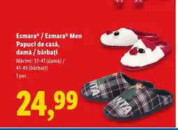 Lidl EsmaraⓇ / EsmaraⓇ Men Papuci de casă, damǎ / bărbaţi Ofertă