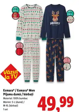 Lidl EsmaraⓇ / EsmaraⓇ Men Pijama damă / bărbați Ofertă