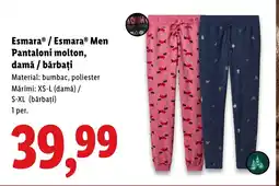 Lidl EsmaraⓇ / EsmaraⓇ Men Pantaloni molton, damă / bărbați Ofertă