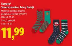 Lidl EsmaraⓇ Şosete termice, fete / băieţi Ofertă