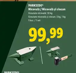 Lidl PARKSIDEⓇ Nicovală / Nicovală și ciocan Ofertă