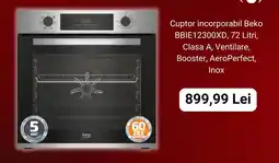 Carrefour Cuptor incorporabil Beko BBIE12300XD, 72 Litri, Clasa A, Ventilare, Ofertă