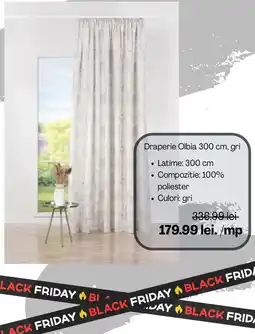 Proges Draperie Olbia 300 cm, gri Ofertă