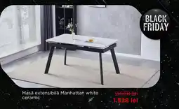 LEMS Masǎ extensibilă Manhattan white ceramic Ofertă