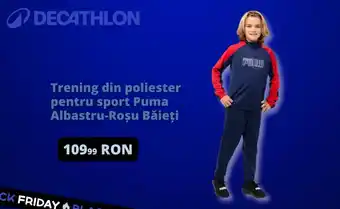 Trening din poliester pentru sport Puma Albastru-Roşu Băieţi