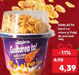 Kaufland SANLACTA laurt cu miere şi fulgi de porumb Ofertă