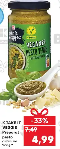 Kaufland K-TAKE IT VEGGIE Preparat pesto cu busuioc Ofertă