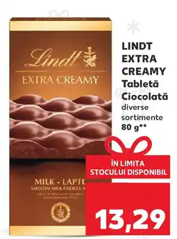 Kaufland LINDT EXTRA CREAMY Tabletă Ciocolată Ofertă