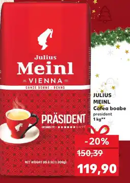 Kaufland JULIUS MEINL Cafea boabe president Ofertă