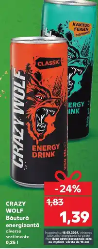 Kaufland CRAZY WOLF Băutură energizantă Ofertă