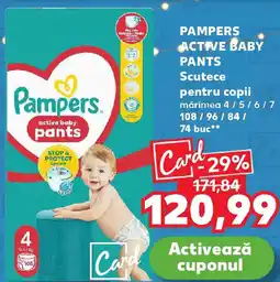Kaufland PAMPERS ACTIVE BABY PANTS Scutece pentru copii Ofertă