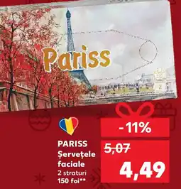 Kaufland PARISS Şerveţele faciale Ofertă