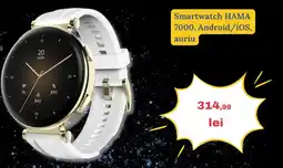 Media Galaxy Smartwatch HAMA 7000, Android/iOS, auriu Ofertă