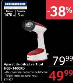 Selgros Aparat de călcat vertical HGS-1400RD Ofertă