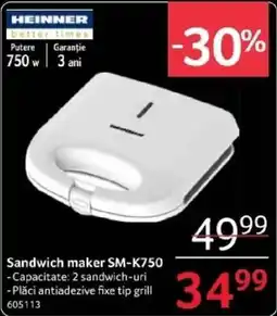 Selgros Sandwich maker SM-K750 Ofertă