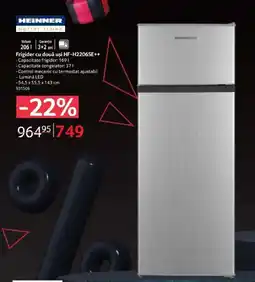 Selgros Frigider cu două uşi HF-H2206SE++ Ofertă