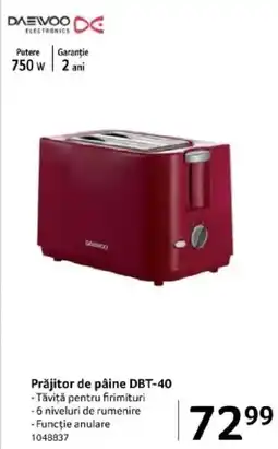 Selgros Prăjitor de pâine DBT-40 Ofertă