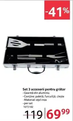 Selgros Set 3 accesorii pentru grătar Ofertă